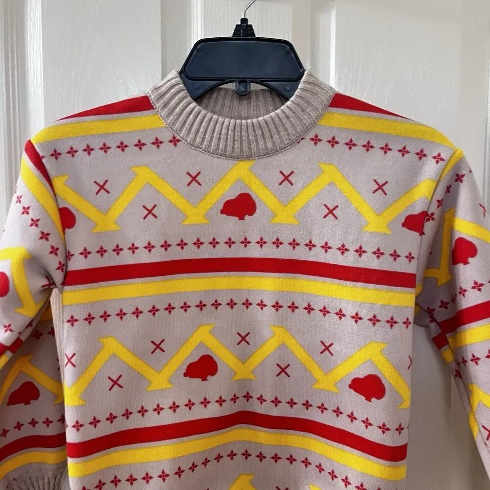 Peanuts Snoopy Fair Isle Sweater Sweatshirt Kids Size 140 US 9-11 NWT